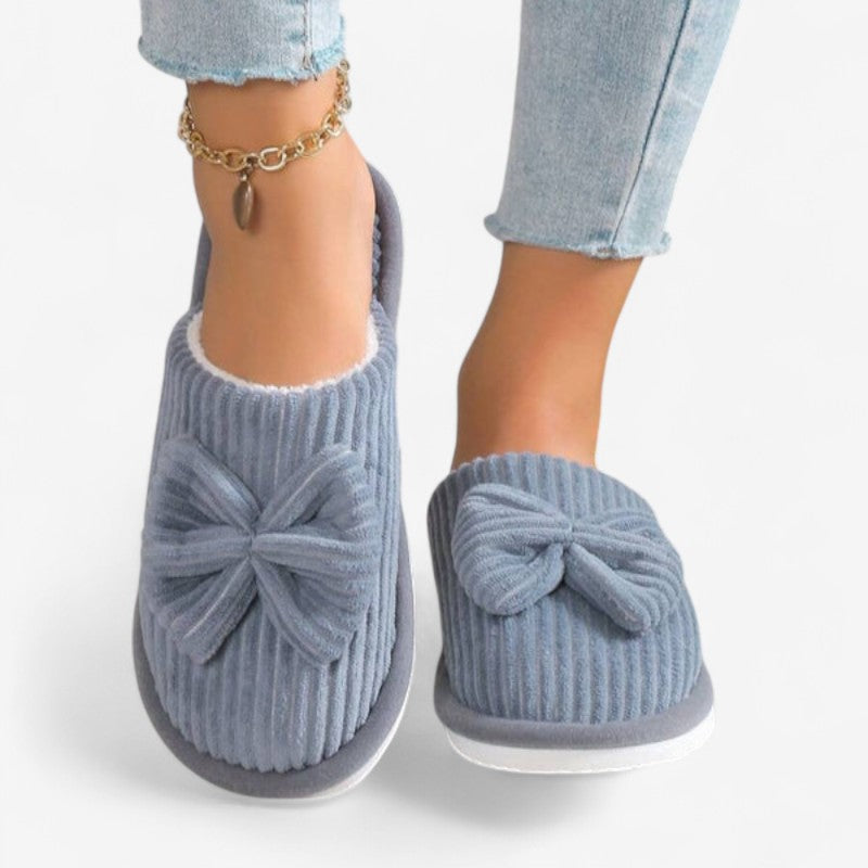 Chaussons Confort Mignons à Nœud