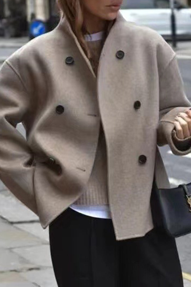 Veste Femme Élégante Col Relevé