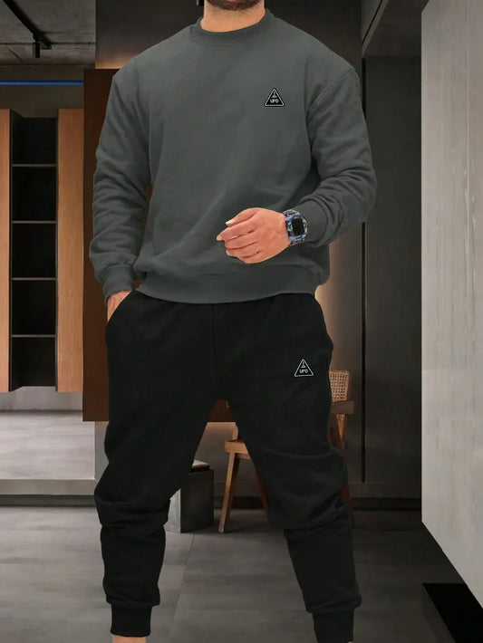 Ensemble 2 Pièces Décontracté avec Hoodie Graphique et Pantalon pour Homme - LuxeStyle