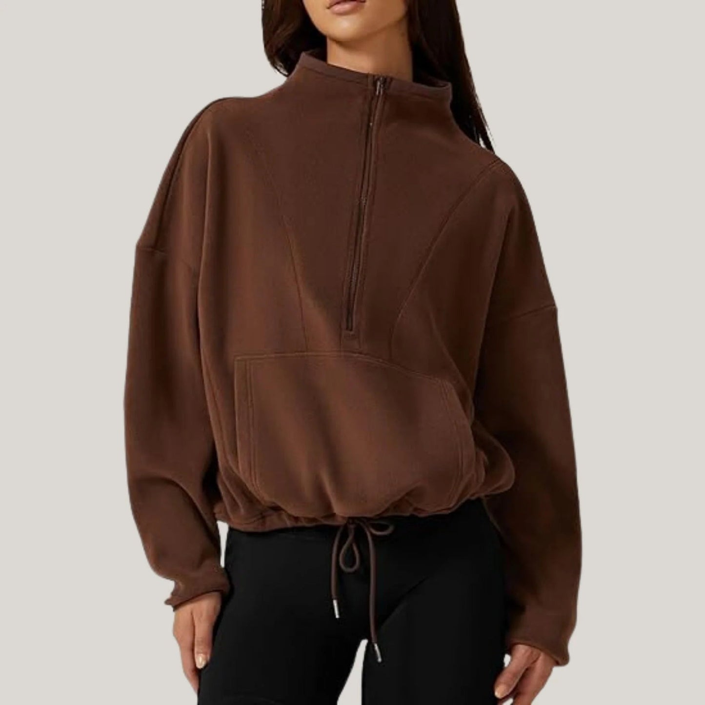 Pull femme élégant avec fermeture zip