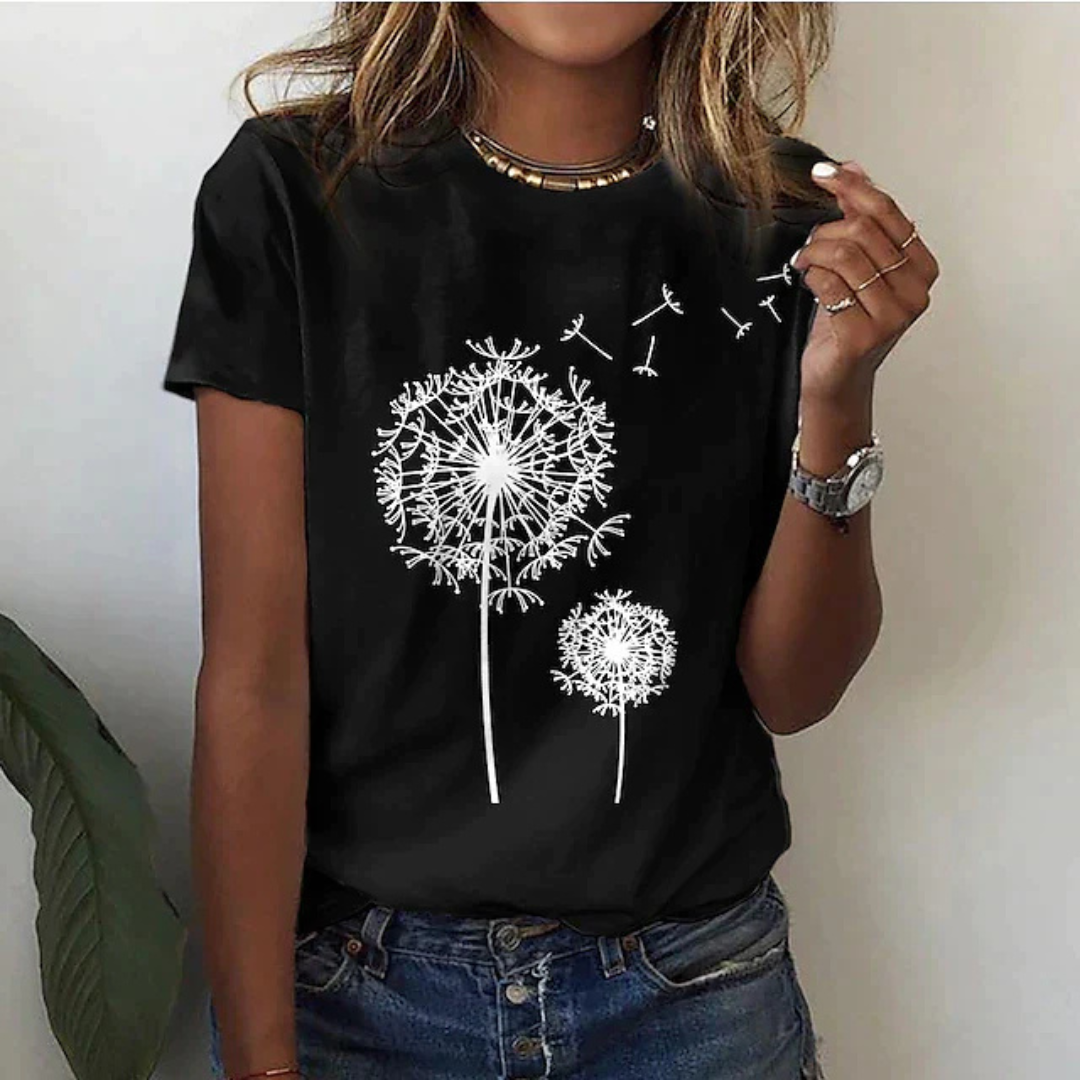 T-shirt Femme Casual Manches Courtes Coloré