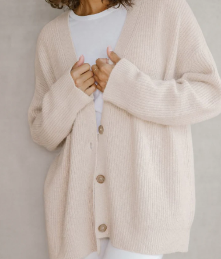 Cardigan Femme Élégant Long Manches
