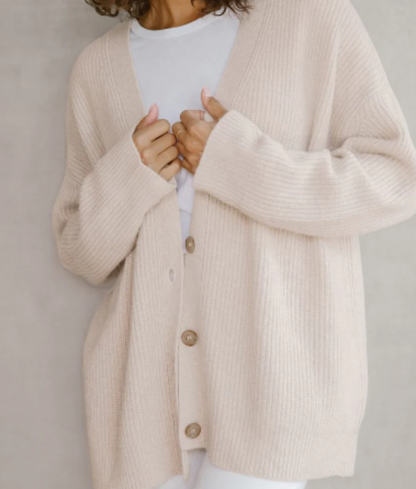 Cardigan Femme Élégant Long Manches