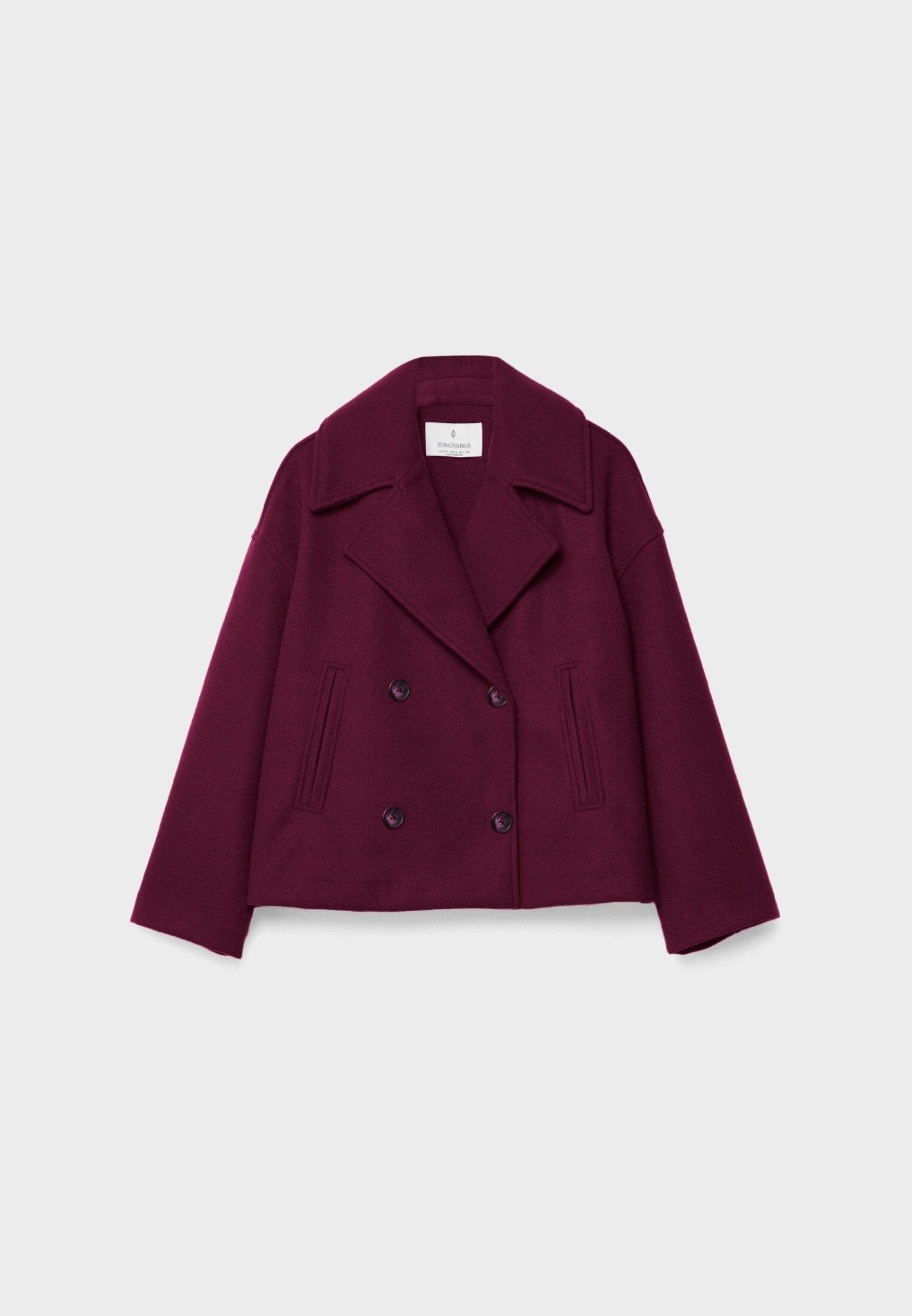 Veste Femme Élégante Tailleur Cintrée avec Col Pointu et Double Boutons