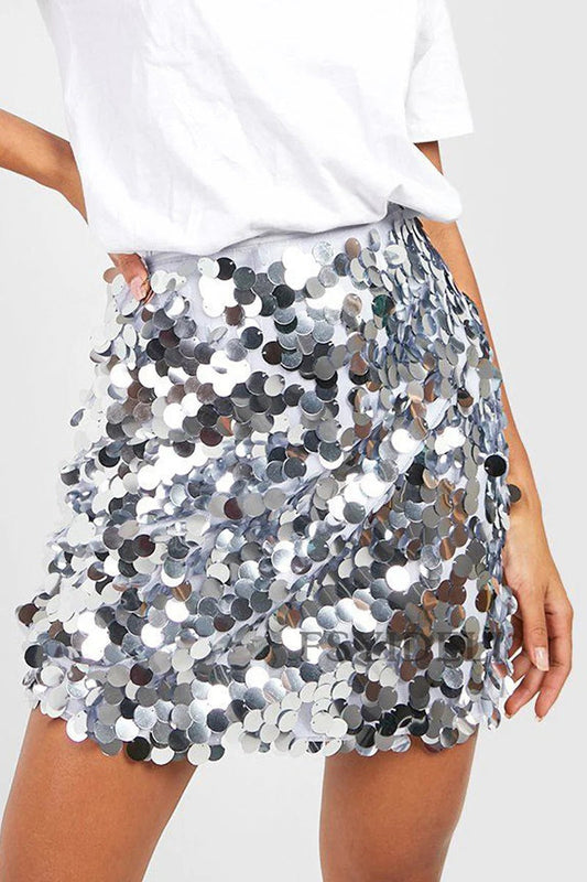 Jupe de Soirée Élégante à Paillettes pour Femme - LuxeStyle