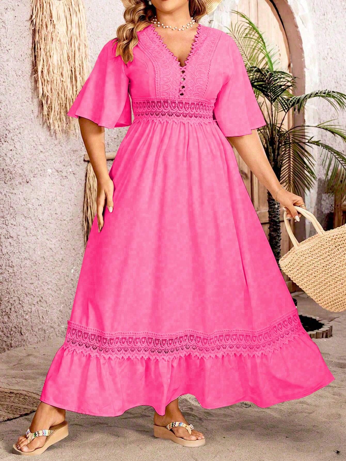 Robe Élégante Nocturne Dentelle Femmes