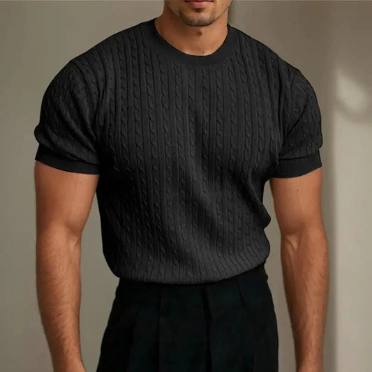 Chemise Homme Élégante Maille Torsadée - LuxeStyle