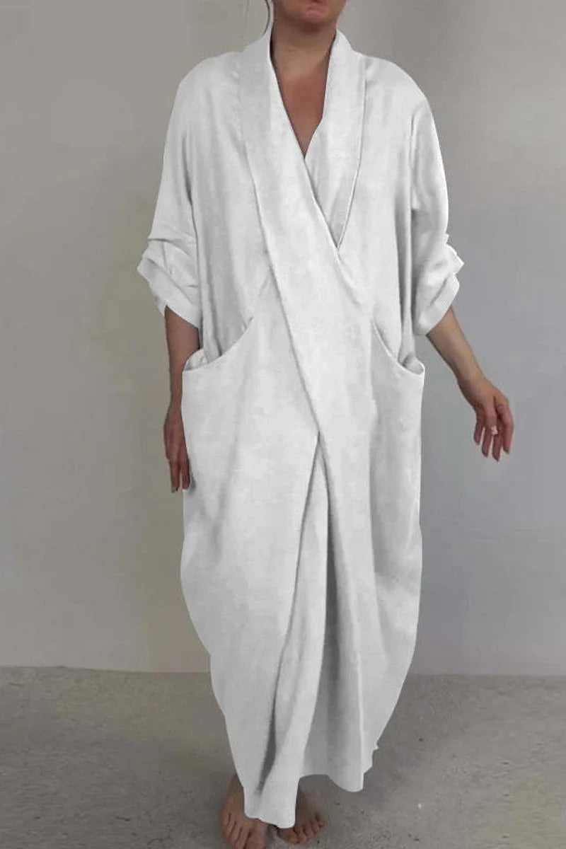Robe Féminine Élégante avec Poches pour Femme au Quotidien