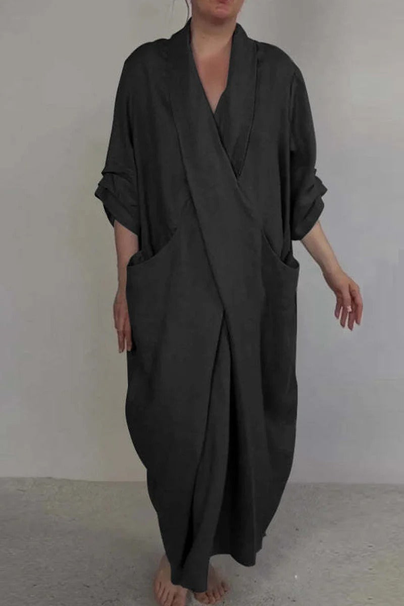 Robe Féminine Élégante avec Poches pour Femme au Quotidien