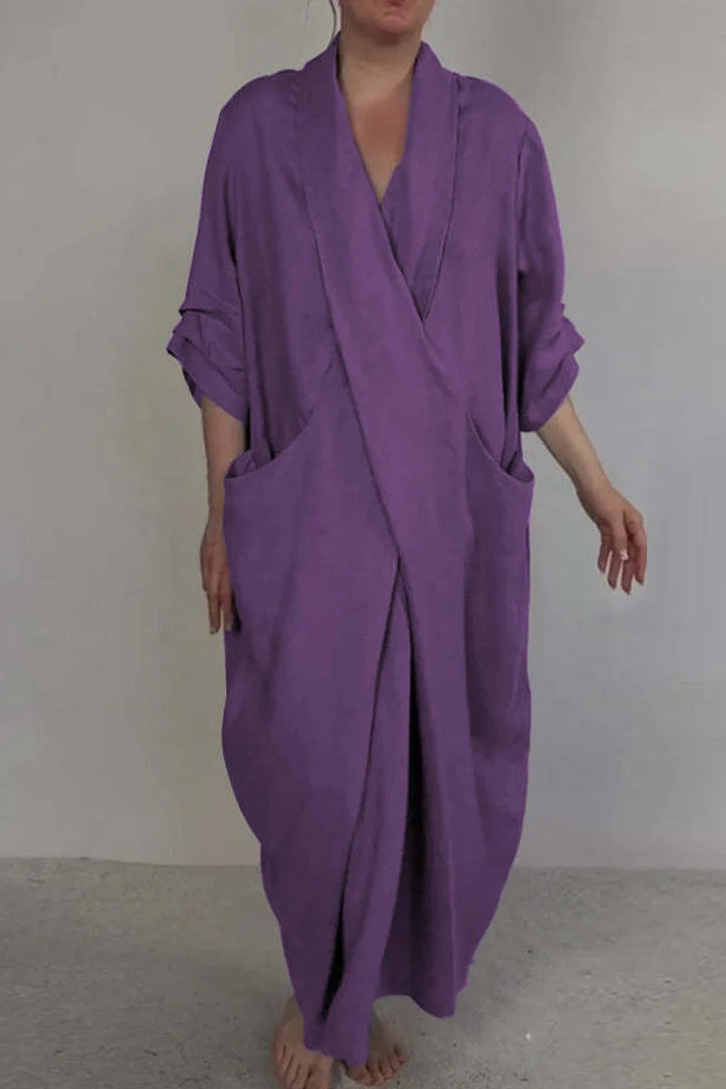 Robe Féminine Élégante avec Poches pour Femme au Quotidien