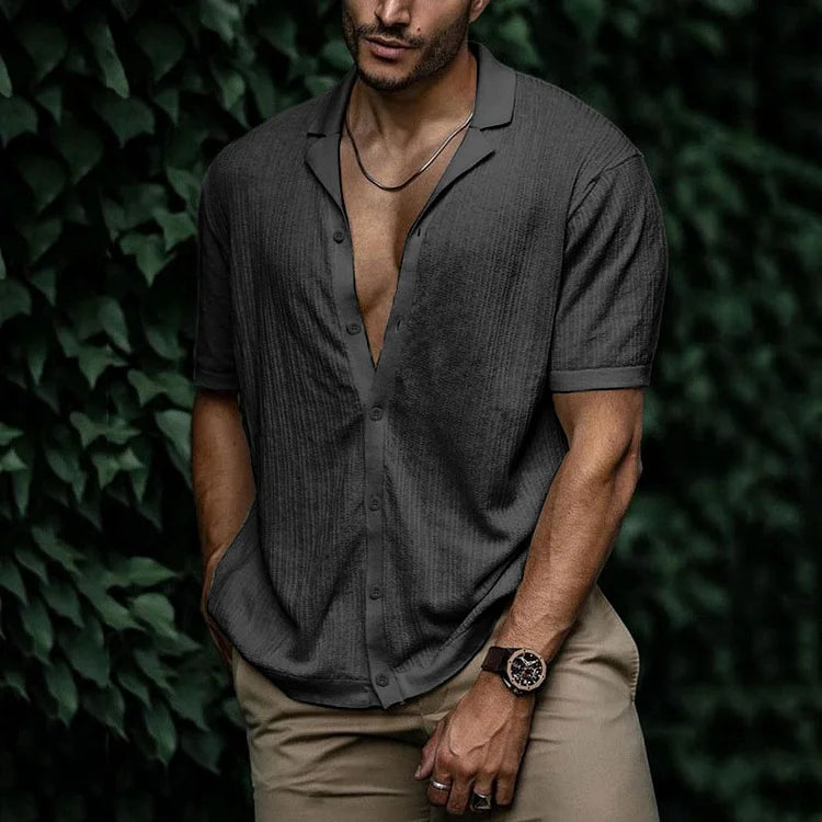 Chemise Homme Été Légère à Manches Courtes Décontractée