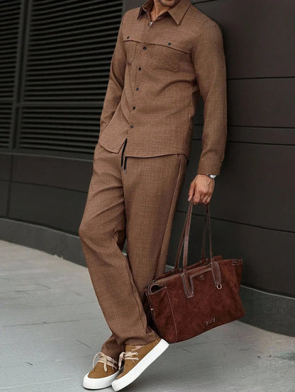 Costume Homme Classique Manches Longues et Pantalon Matché - LuxeStyle