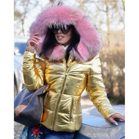 Veste femme hiver fourrure synthétique douce