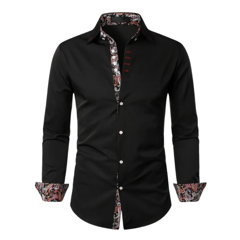Chemise Homme Classique À Manches Longues Imprimée