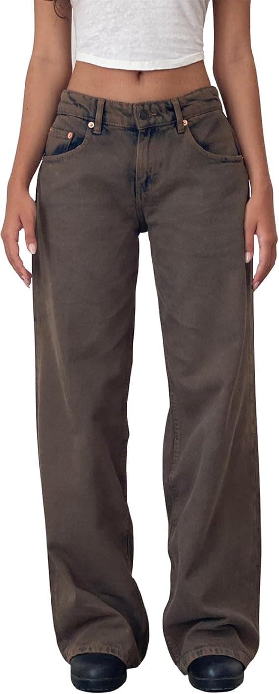 Jean Femme Décontracté Taille Élevée Relâché