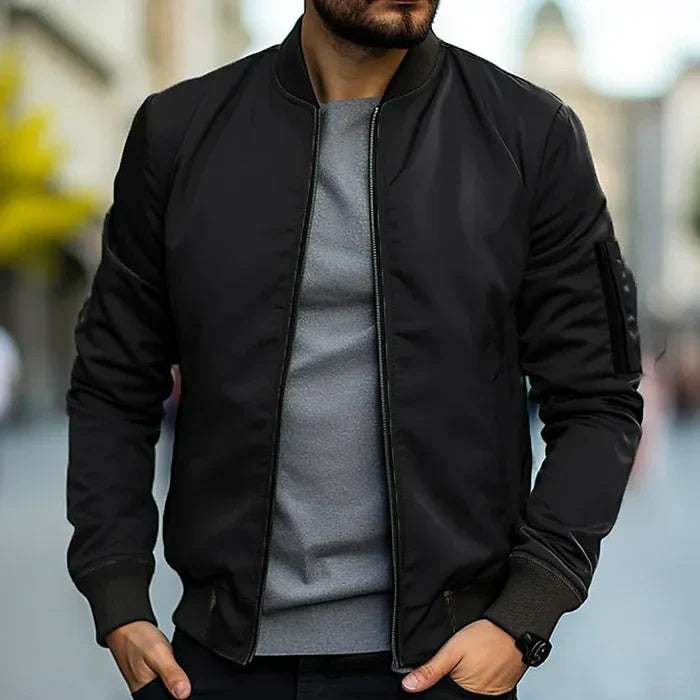 Blouson Sport Élégant pour Homme avec Col Rib