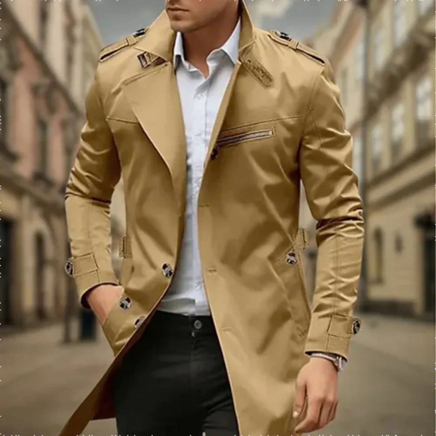 Manteau Homme Étanche à Double Fermeture - luxestyle