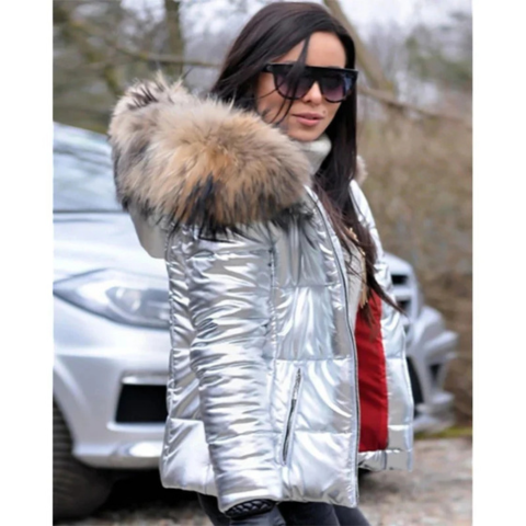 Veste femme hiver fourrure synthétique douce