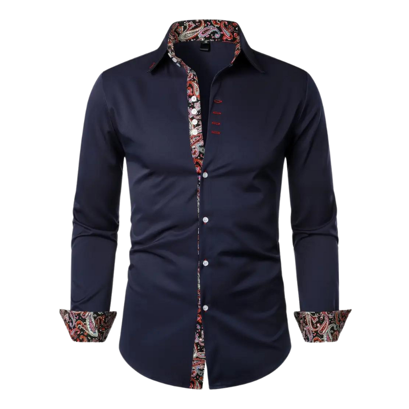 Chemise Homme Classique À Manches Longues Imprimée