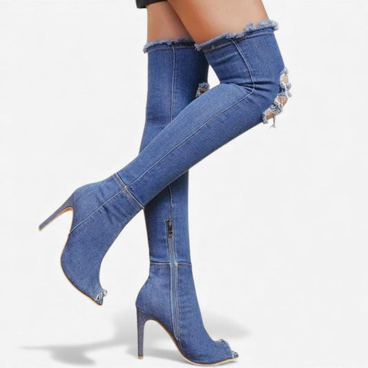 Bottines Féminines à Talon Aiguille avec Éclair - LuxeStyle