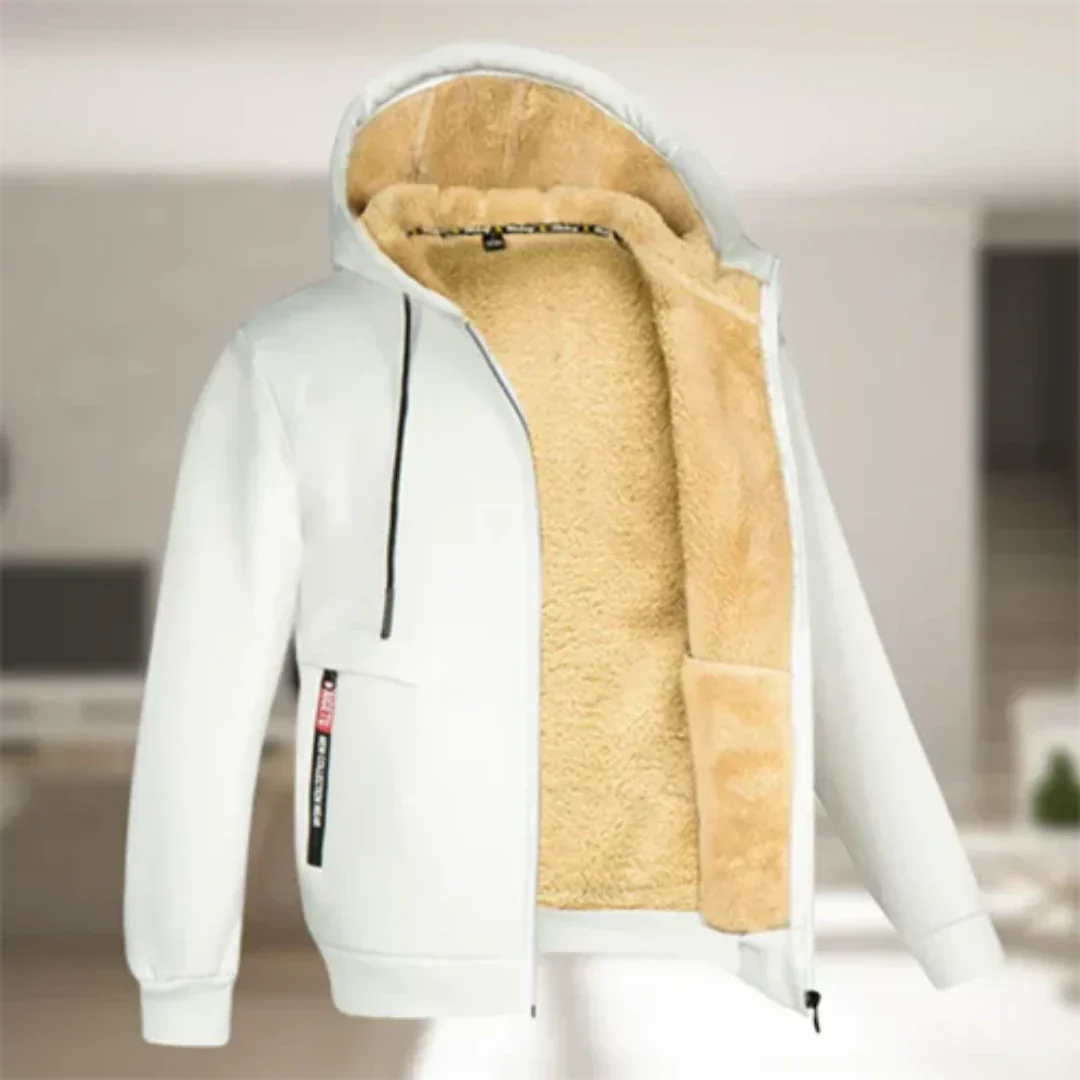 Veste Hiver Homme Élégante Capuche Zippée