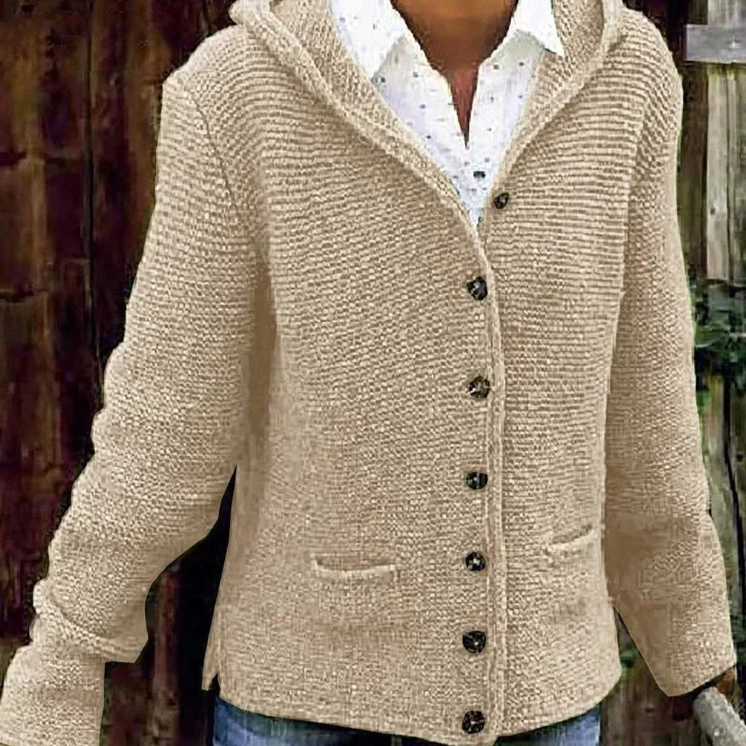 Veste Tricotée Boutons Femme Élégante