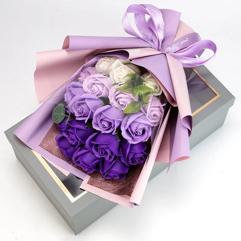 Bouquet de Roses Élégant avec Fleurs Exotiques