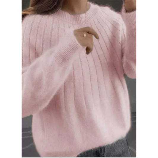 Pull En Cachemire À Col Rond Pour Femme | Manches Longues