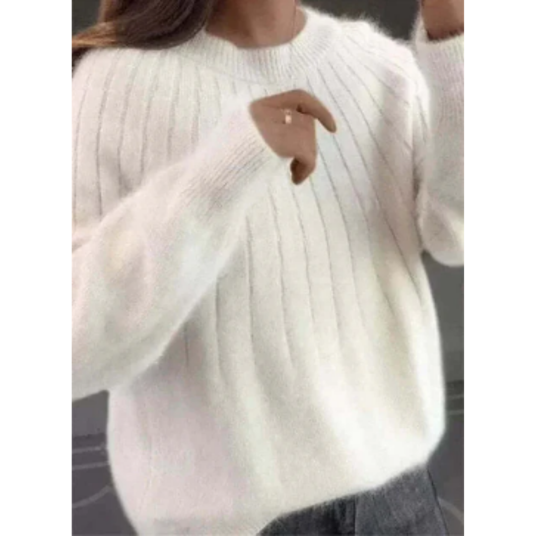 Pull En Cachemire À Col Rond Pour Femme | Manches Longues