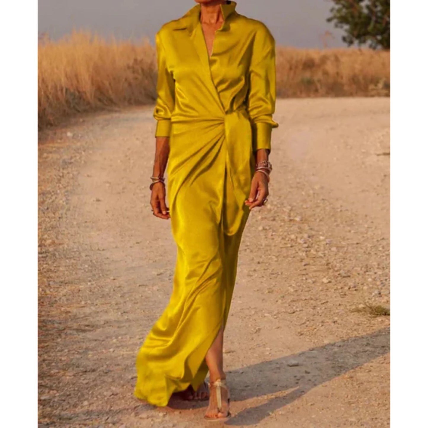 Robe Chemisier Longue Femme Élégante - luxestyle