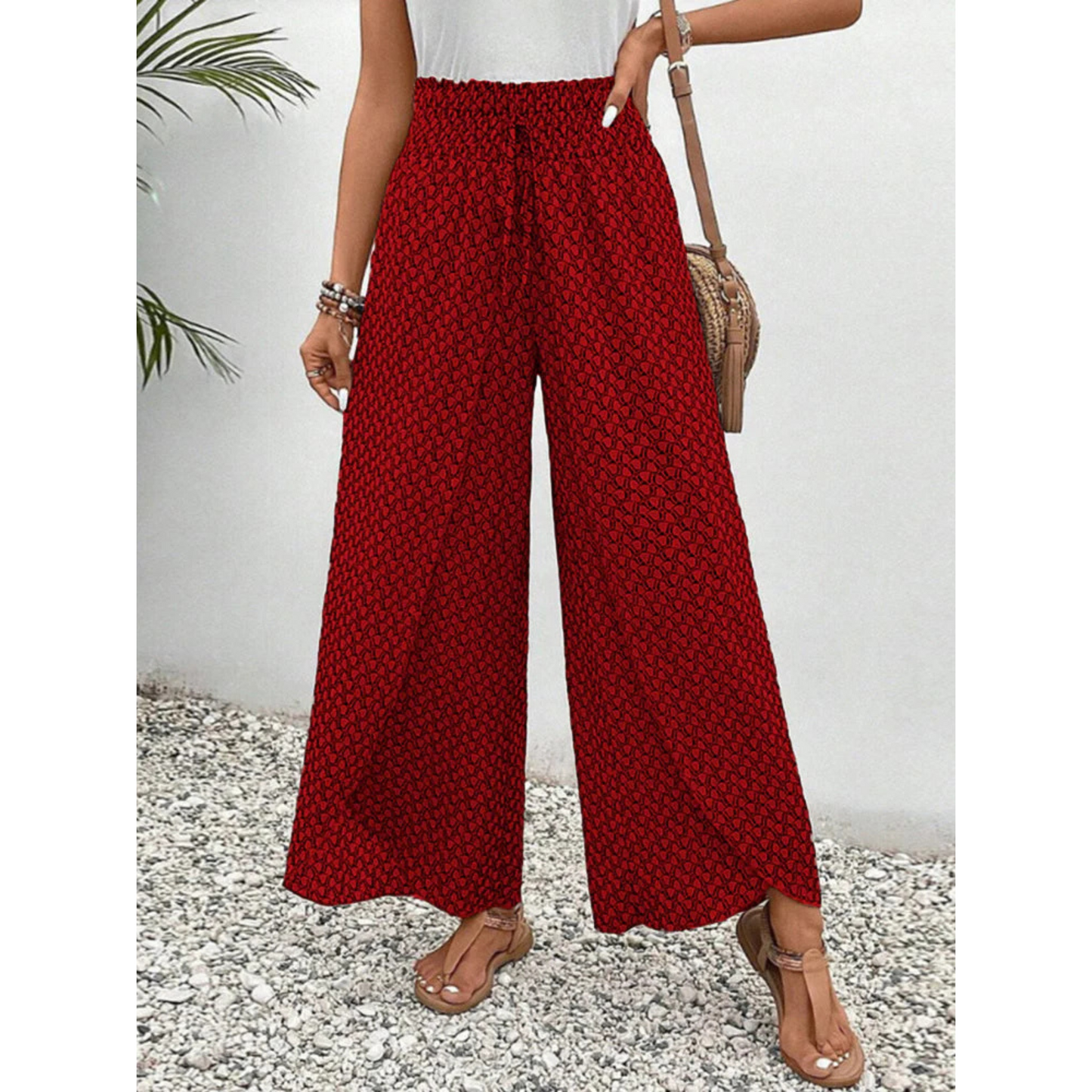 Pantalon Femme | Motif Géométrique Tendance