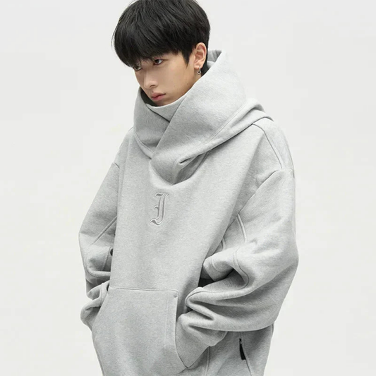 Sweat à capuche gris casual pour homme et femme - LuxeStyle