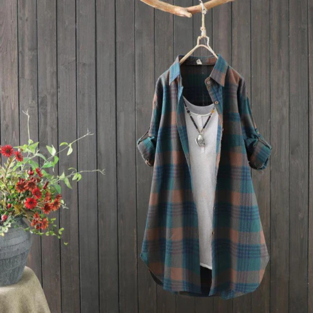 Chemise Femme Flanelle Oversize Manches Longues - luxestyle