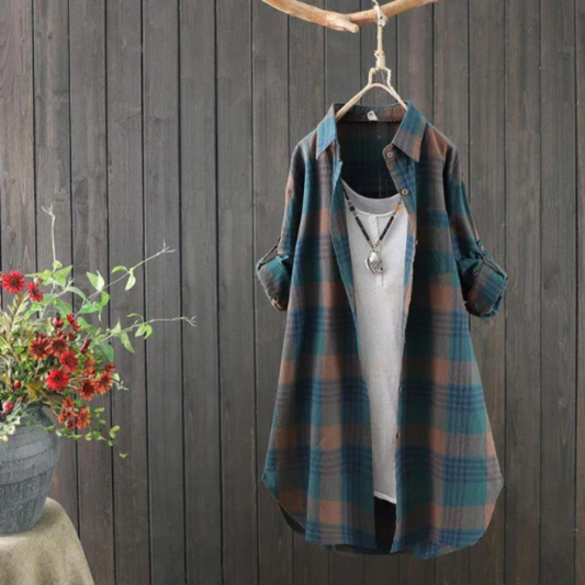Chemise Femme Flanelle Oversize Manches Longues - luxestyle