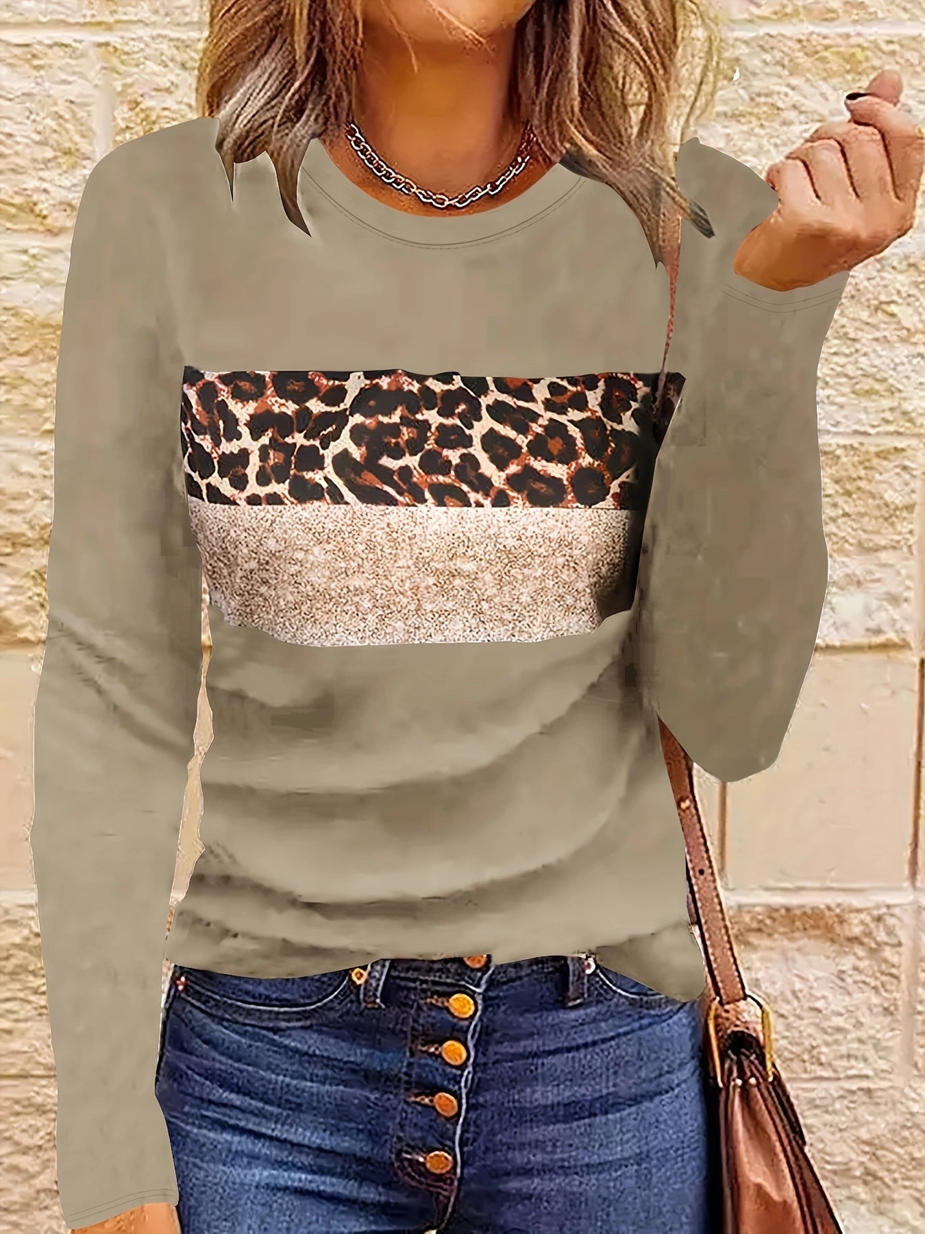 Pull Femme Léopard Élégant à Manches Longues - LuxeStyle