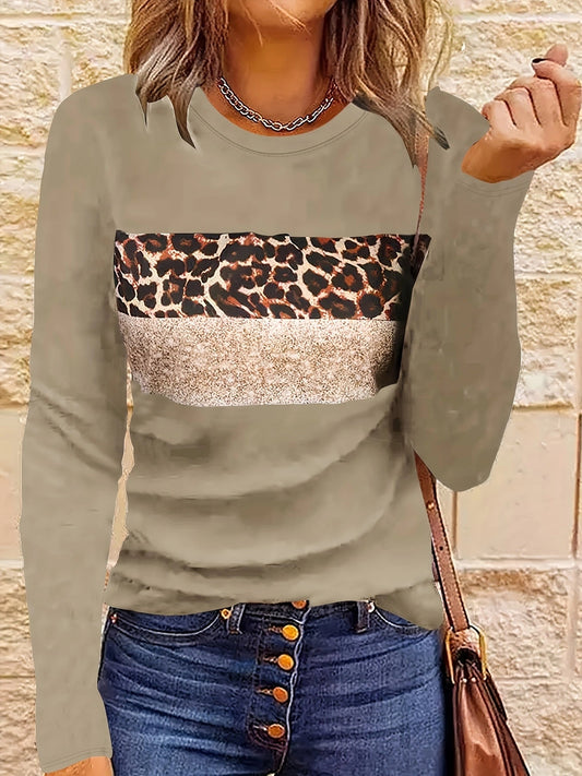 Pull Femme Léopard Élégant à Manches Longues - LuxeStyle