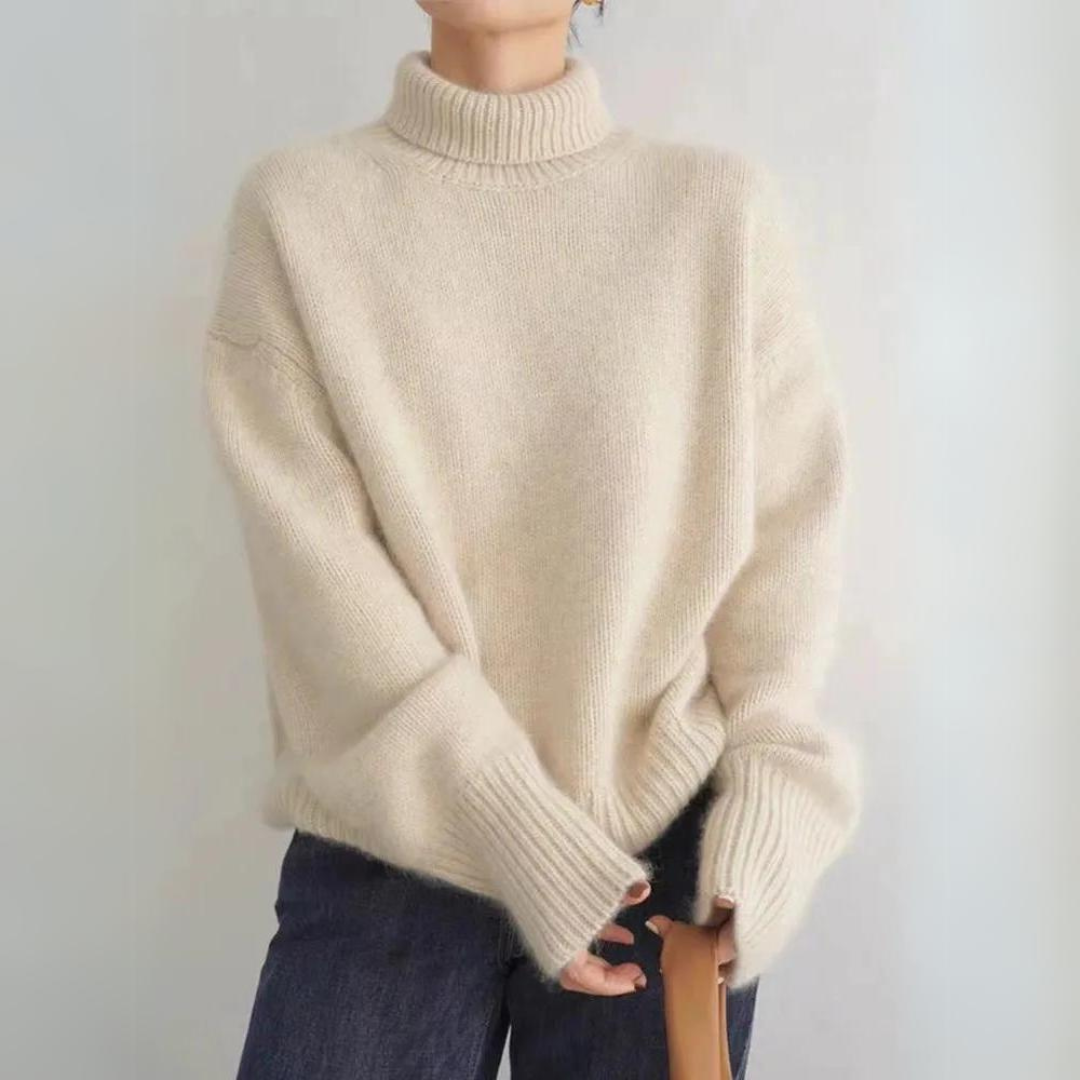 Pull Col Roulé Élégant Pour Femme Hiver - LuxeStyle