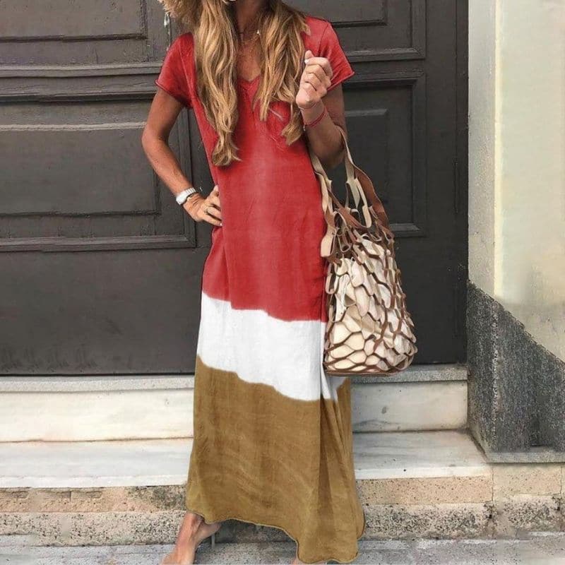 Robe Longue Colorée Éthique pour Femmes - LuxeStyle
