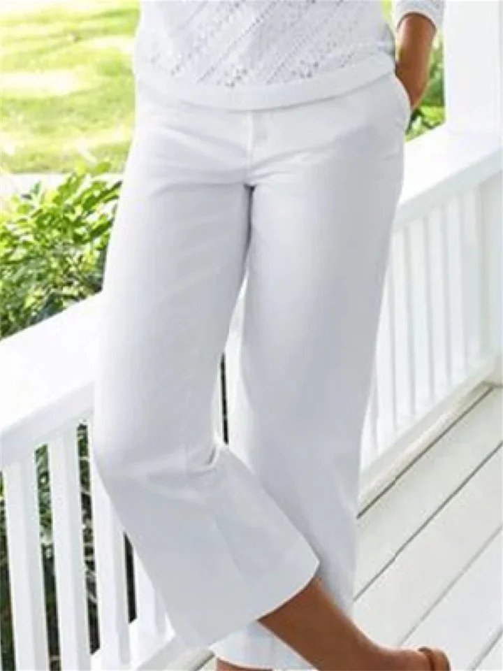 Pantalon Décontracté Coton Femme - luxestyle