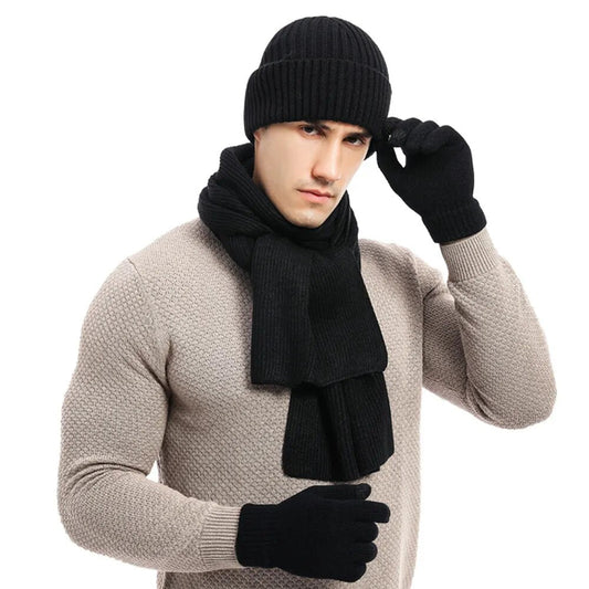 Tenue Hiver Complète : Bonnet, Écharpe et Gants Chauds - LuxeStyle