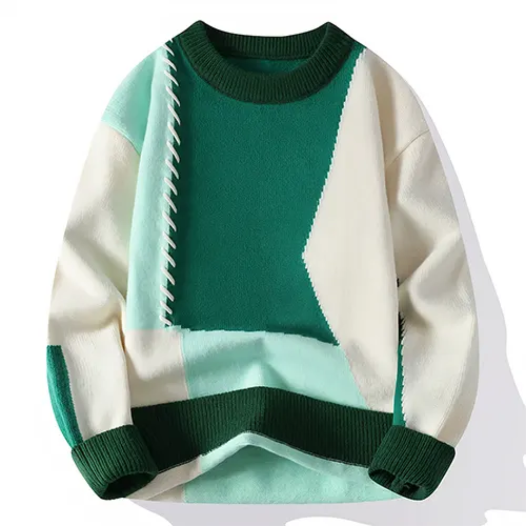 Chandail Hiver Patchwork Stylish Homme - luxestyle