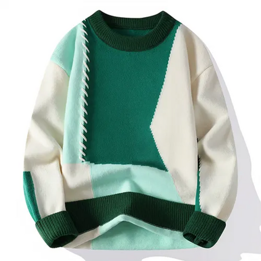 Chandail Hiver Patchwork Stylish Homme - luxestyle
