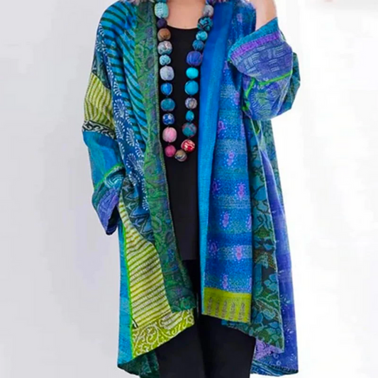 Cardigan Ouvert À Imprimé Bohème Pour Femme | Coupe Ample
