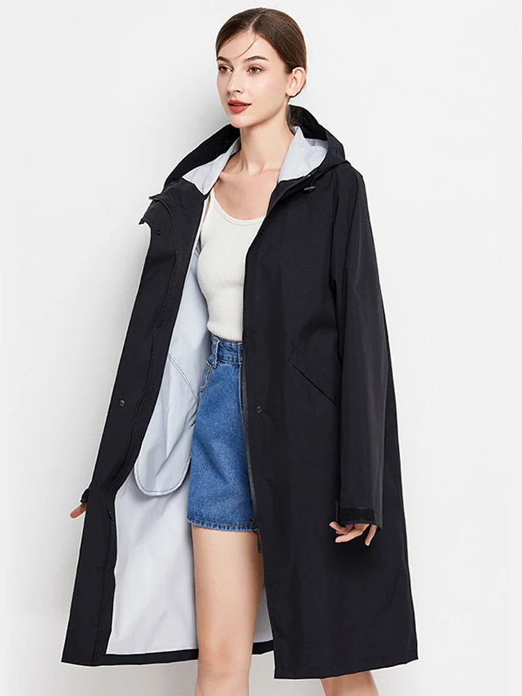 Veste Femme Étanche Légère avec Capuche et Poches - LuxeStyle