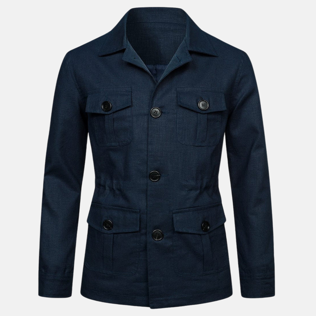 Veste Homme Chic - Coupe Classique avec Poches Pratiques & Fermeture Boutonnée