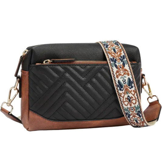 Sac à main femme élégant avec poignée ajustable et poches zippées - LuxeStyle
