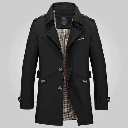 Hugo™ – Manteau Homme Élégant en Trench Long Confortable et Polyvalent
