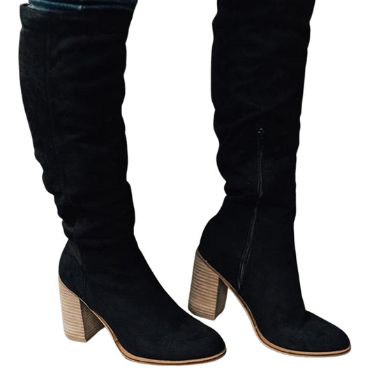 Bottes Femmes Élégantes Haut Talon Bloc - LuxeStyle