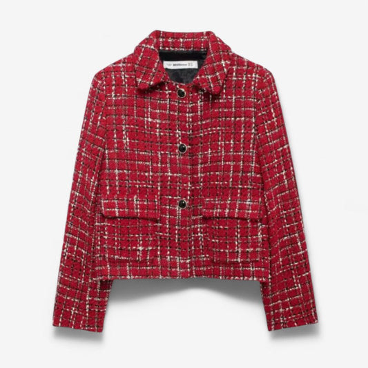 Blouson Femme Élégant à Manches Longues avec Poches Cachées - LuxeStyle
