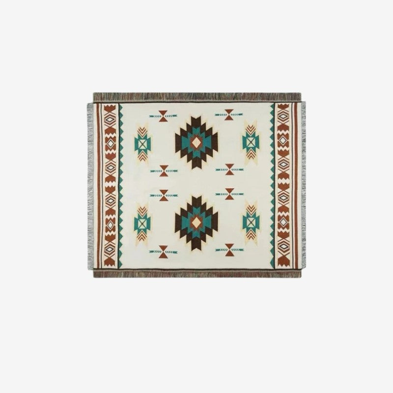 Tapis de Plage Coloré Plaçable avec Franges - LuxeStyle